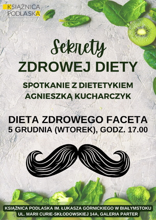 plakat spotkania dieta zdrowego faceta